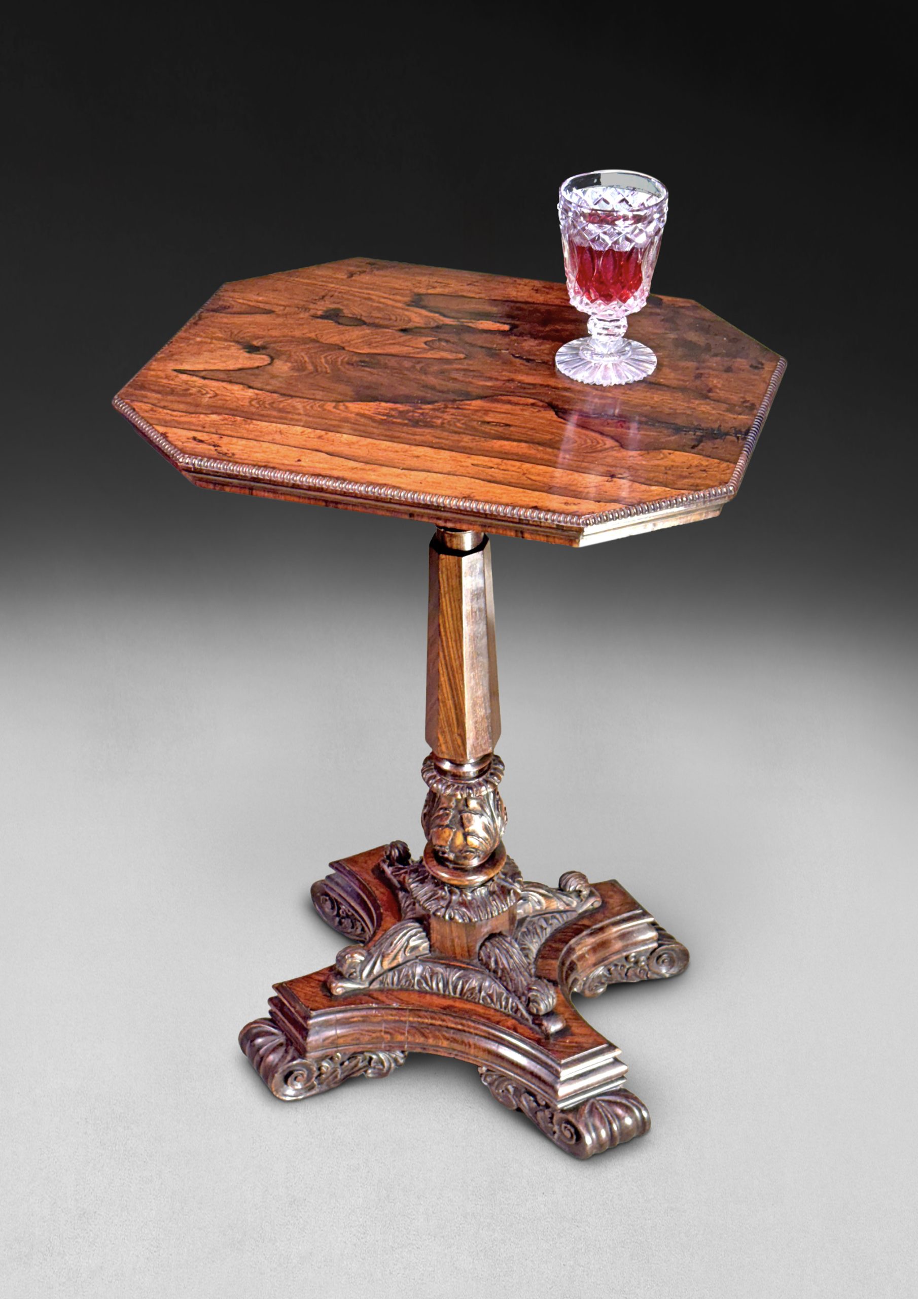 Regency Period Octagonal Rosewood Wine Table